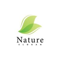 natuur logo vector ontwerpsjabloon. blad icoon