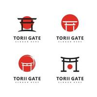 torii logo pictogram japans vector illustratie ontwerp
