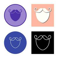 baard en snor vector icoon