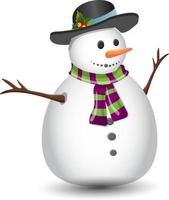 sneeuwpop vrolijk kerstfeest collectie vectorillustratie vector