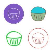 chocola muffin vector icoon