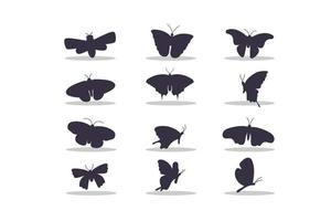 vlinder silhouet vector illustratie ontwerp