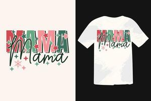 mama Kerstmis winter t-shirt ontwerpen, typografie ontwerp Kerstmis citaten, mooi zo voor t-shirt, mok, geschenk, het drukken druk op vector