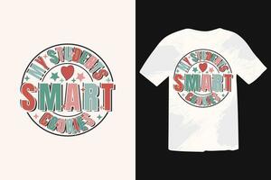 mijn studenten zijn slim koekjes Kerstmis winter t-shirt ontwerpen, typografie ontwerp Kerstmis citaten, mooi zo voor t-shirt, mok, geschenk, het drukken druk op vector