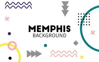 abstracte geometrische Memphis achtergrond vector