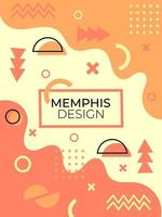 abstracte geometrische Memphis achtergrond vector