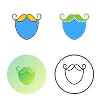 baard en snor vector icoon