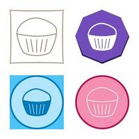 chocola muffin vector icoon