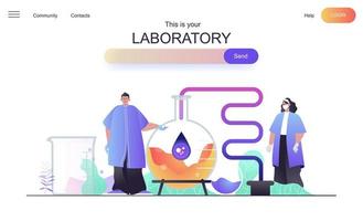 laboratorium webconcept voor bestemmingspagina vector