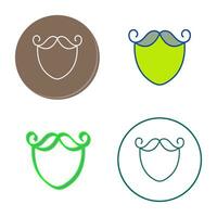 baard en snor vector icoon