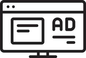 lijnpictogram voor toepassingsadvertentie vector