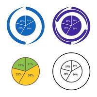 cirkeldiagram vector pictogram