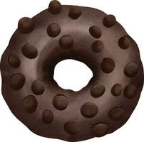 chocola donut, vlak vector illustratie