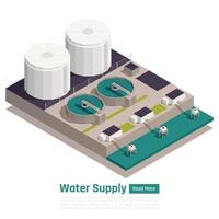 watervoorziening isometrische set vector