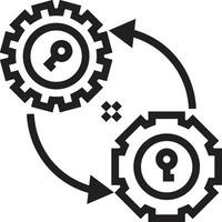 uitrusting instelling symbool icoon vector afbeelding. illustratie van de industrieel wiel mechine mechanisme ontwerp beeld