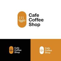 vector grafisch ontwerp, cafe koffie winkel logo ontwerp