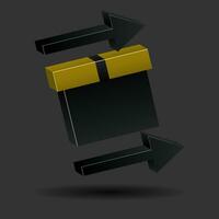 zwart vrijdag doos en pijl is geschikt voor stickers, affiches, en anderen. gemakkelijk naar Bewerk vector