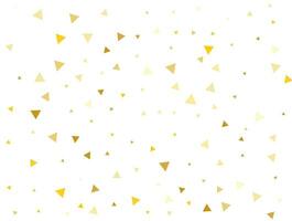 Kerstmis licht gouden driehoeken. confetti viering, vallend gouden abstract decoratie voor feest. vector illustratie