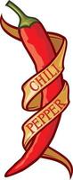 chili peper label vector