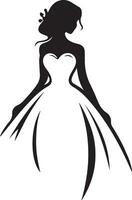 bruids jurk logo vector illustratie