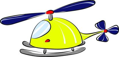 tekenfilm helikopter, vector of kleur illustratie.