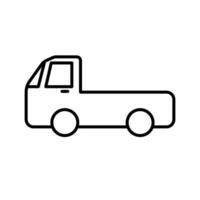 auto icoon met lijn concept. vector illustratie