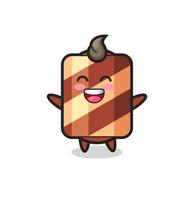 happy baby wafel roll stripfiguur vector