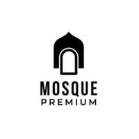 mihrab moskee koepel gebed moslim logo ontwerp concept vector illustratie symbool icoon