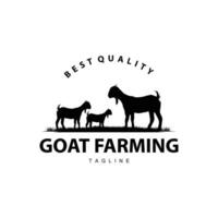 vee geit logo, gemakkelijk landbouw silhouet ontwerp Product merk sjabloon illustratie vector