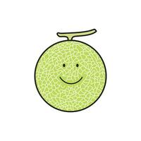 vector illustratie kleur kinderen schattig glimlachen fruit meloen clip art