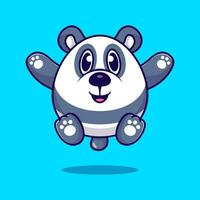 schattig panda in de ei vorm tekenfilm vector icoon illustratie. dier natuur icoon concept geïsoleerd vector.