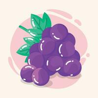 geïsoleerd druiven fruit icoon gezond voedsel vector illustratie