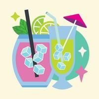 geïsoleerd coctail glas icoon drank vector illustratie