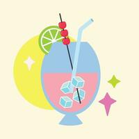 geïsoleerd coctail glas icoon drank vector illustratie