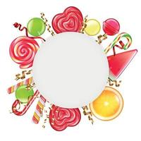 snoep rond frame vector