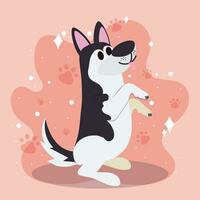 schattig schor hond tekenfilm karakter vector illustratie