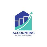 vector huis accounting financiën toenemen omhoog logo