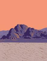 dood vallei nationaal park in Californië Verenigde Staten van Amerika wpa poster kunst vector
