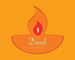 gelukkig diwali-wenskaartpapier vector