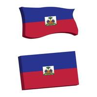 Haïti vlag 3d vorm vector illustratie
