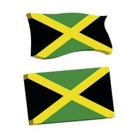 Jamaica vlag 3d vorm vector illustratie