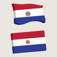 Paraguay vlag 3d vorm vector illustratie