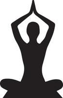 vrouw yoga houding vector silhouet illustratie