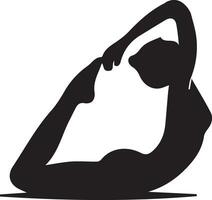vrouw yoga houding vector silhouet illustratie