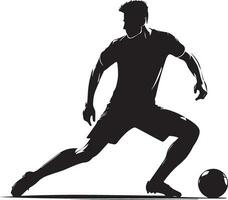 voetbal speler houding vector silhouet illustratie zwart kleur, Amerikaans voetbal speler vector silhouet