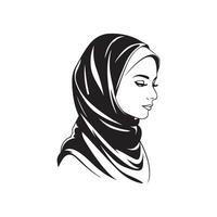 hijab beeld vector, kunst en illustratie vector