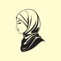 hijab beeld vector, kunst en illustratie vector