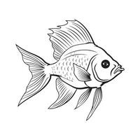 decoratief vis vector afbeelding, kunst en illustratie