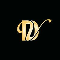 brief dv luxe modern monogram logo vector ontwerp, logo eerste vector Mark element grafisch illustratie ontwerp sjabloon