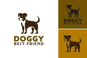 hondje het beste vriend logo is een ontwerp Bedrijfsmiddel geschikt voor ondernemingen of organisaties verwant naar honden, huisdieren, of dier zorg. het kan worden gebruikt net zo een logo naar staan voor een merk vector